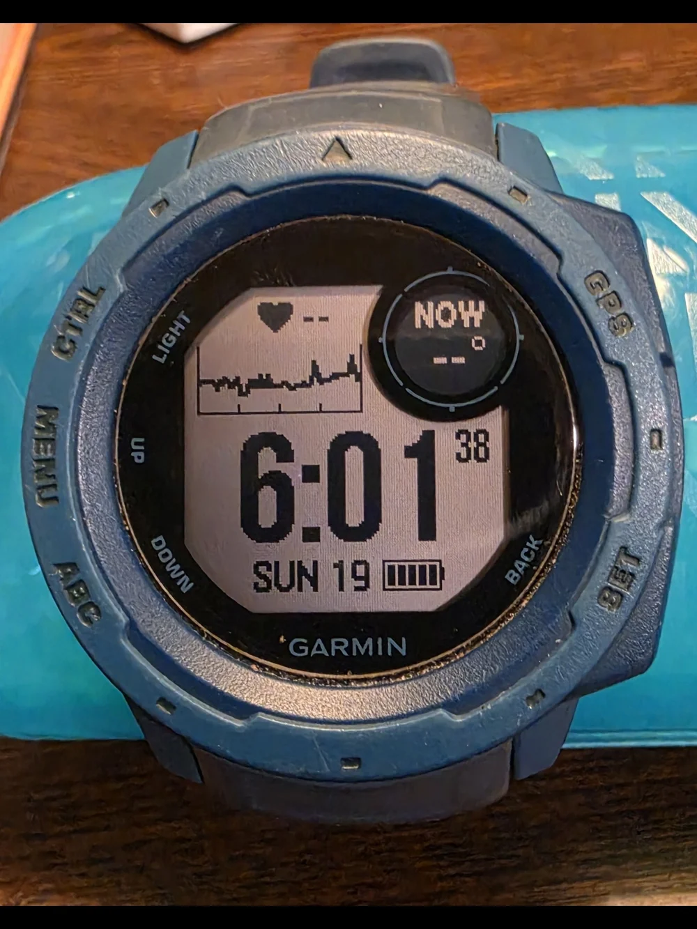 garmin Blue and Black Digital GPS Sports Watch